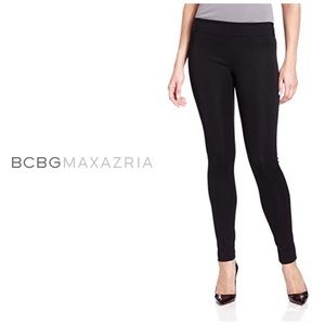BCBGMaxAzria Black Faux Pocket Leggings Size Small